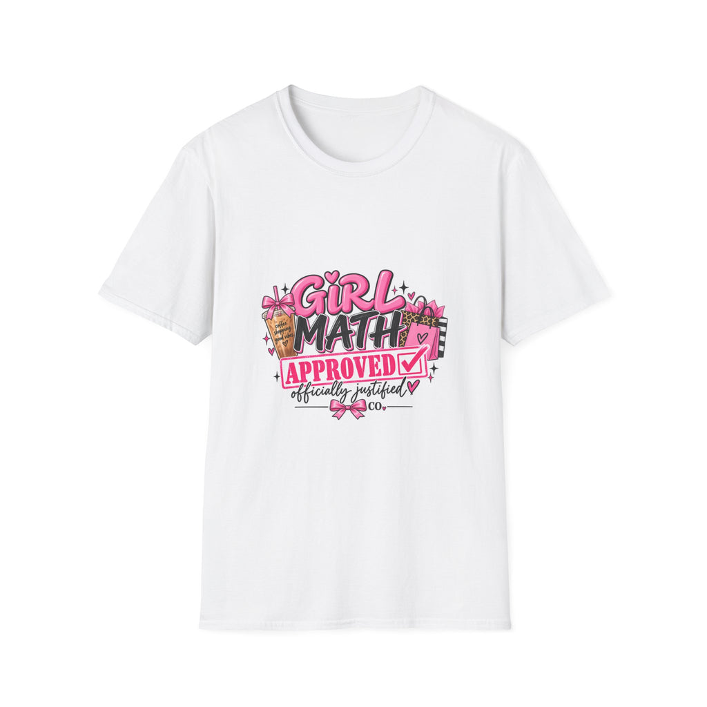 Girl Math Approved Graphic Tee/ Cute Shopping & Coffee T-Shirt