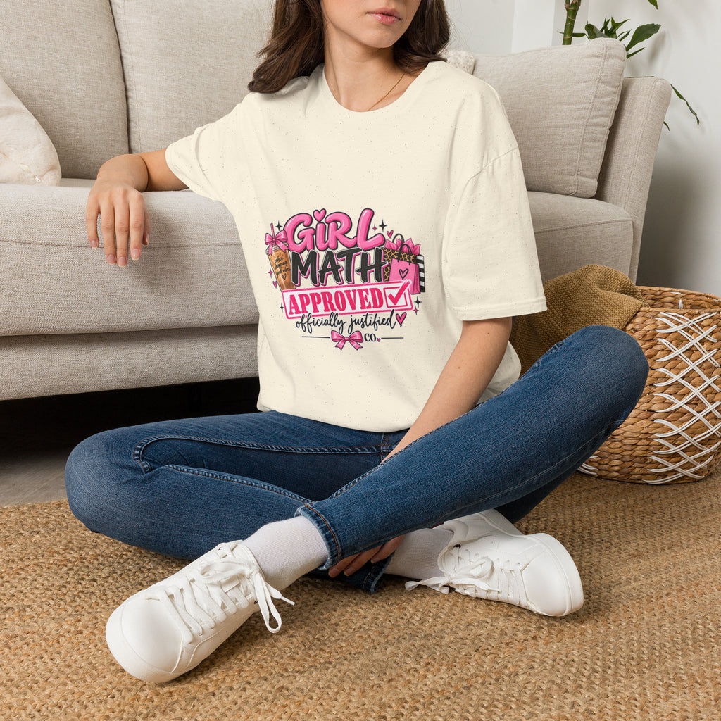Girl Math Approved Graphic Tee/ Cute Shopping & Coffee T-Shirt