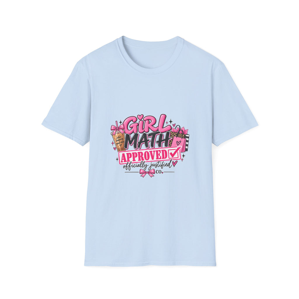 Girl Math Approved Graphic Tee/ Cute Shopping & Coffee T-Shirt