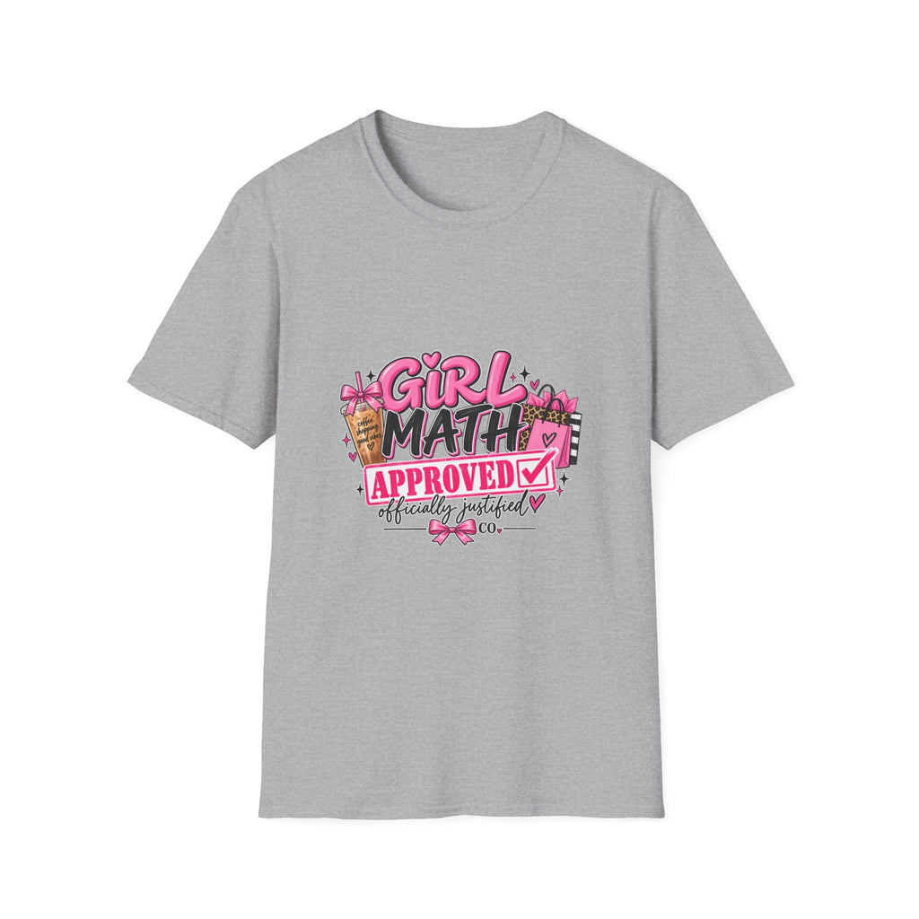 Girl Math Approved Graphic Tee/ Cute Shopping & Coffee T-Shirt
