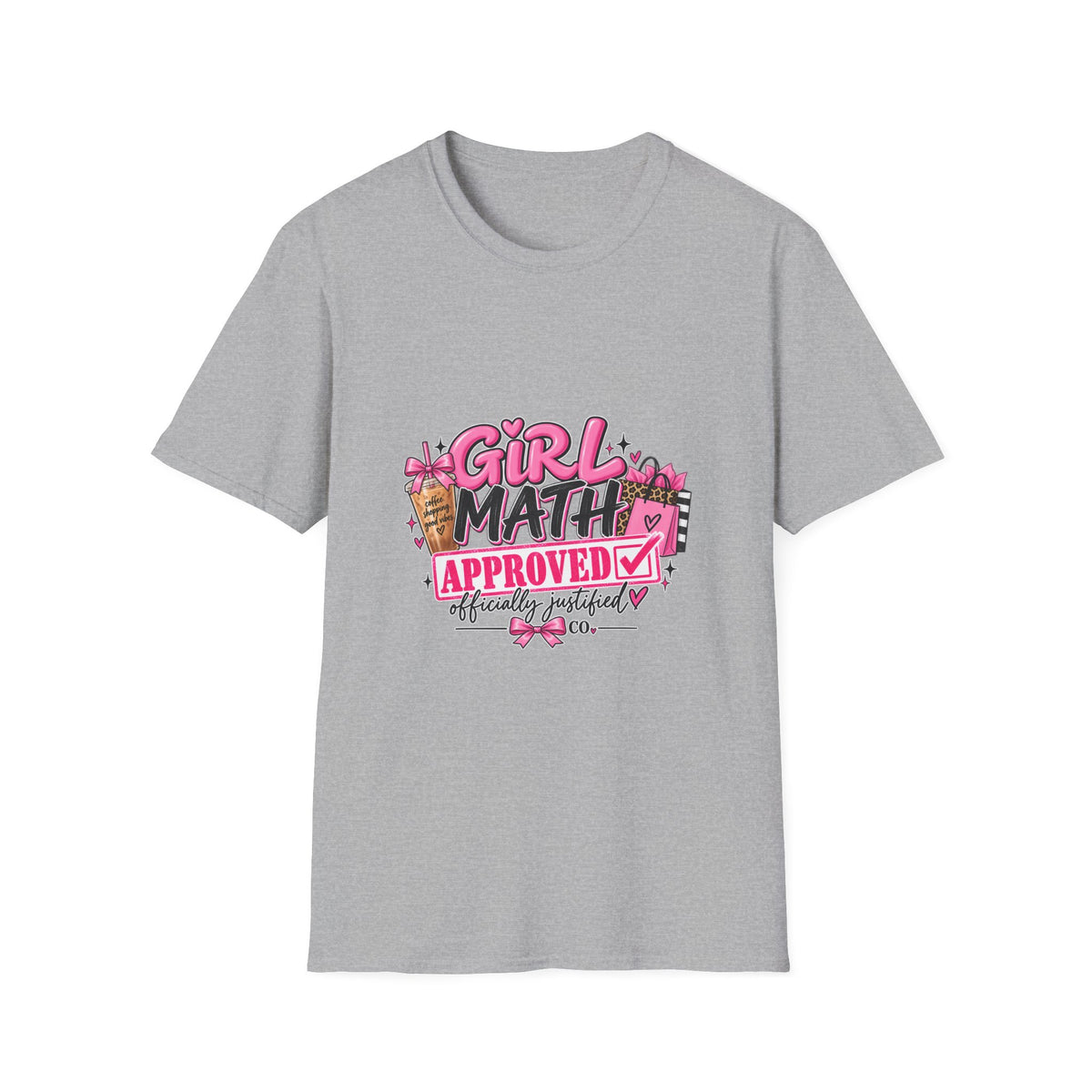 Girl Math Approved Graphic Tee/ Cute Shopping & Coffee T-Shirt