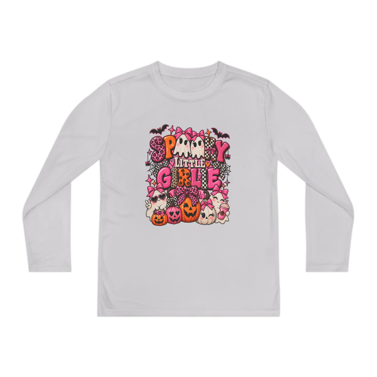 Spooky Little Girlie Halloween Shirt | Pink Ghost & Bow Kids Tee | Girly Halloween Toddler Shirt | Cute Pumpkin Spooky Season Tee