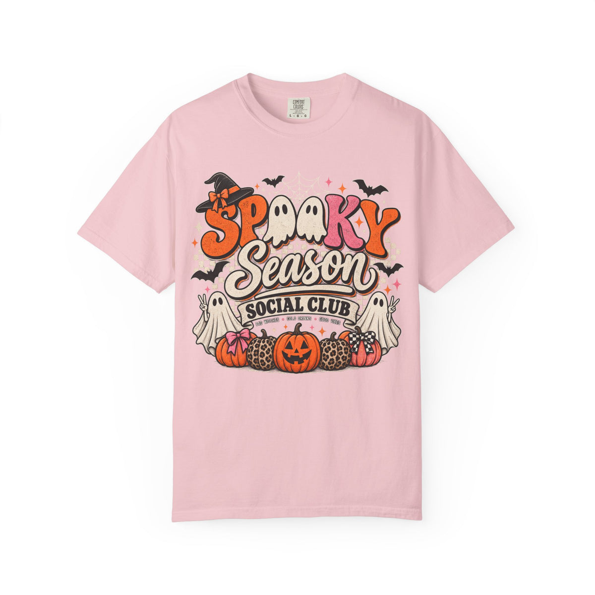 Spooky Season Social Club Graphic Tee | Cute Halloween Shirt | Retro Ghost T-Shirt | Spooky Season Fall Tee