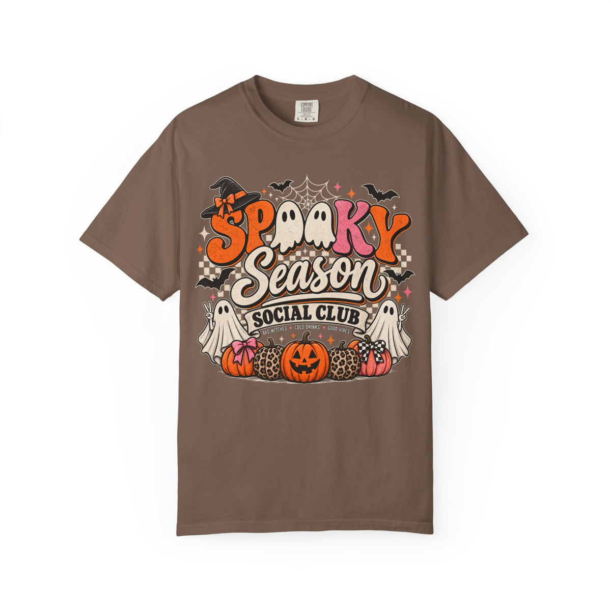 Spooky Season Social Club Graphic Tee | Cute Halloween Shirt | Retro Ghost T-Shirt | Spooky Season Fall Tee