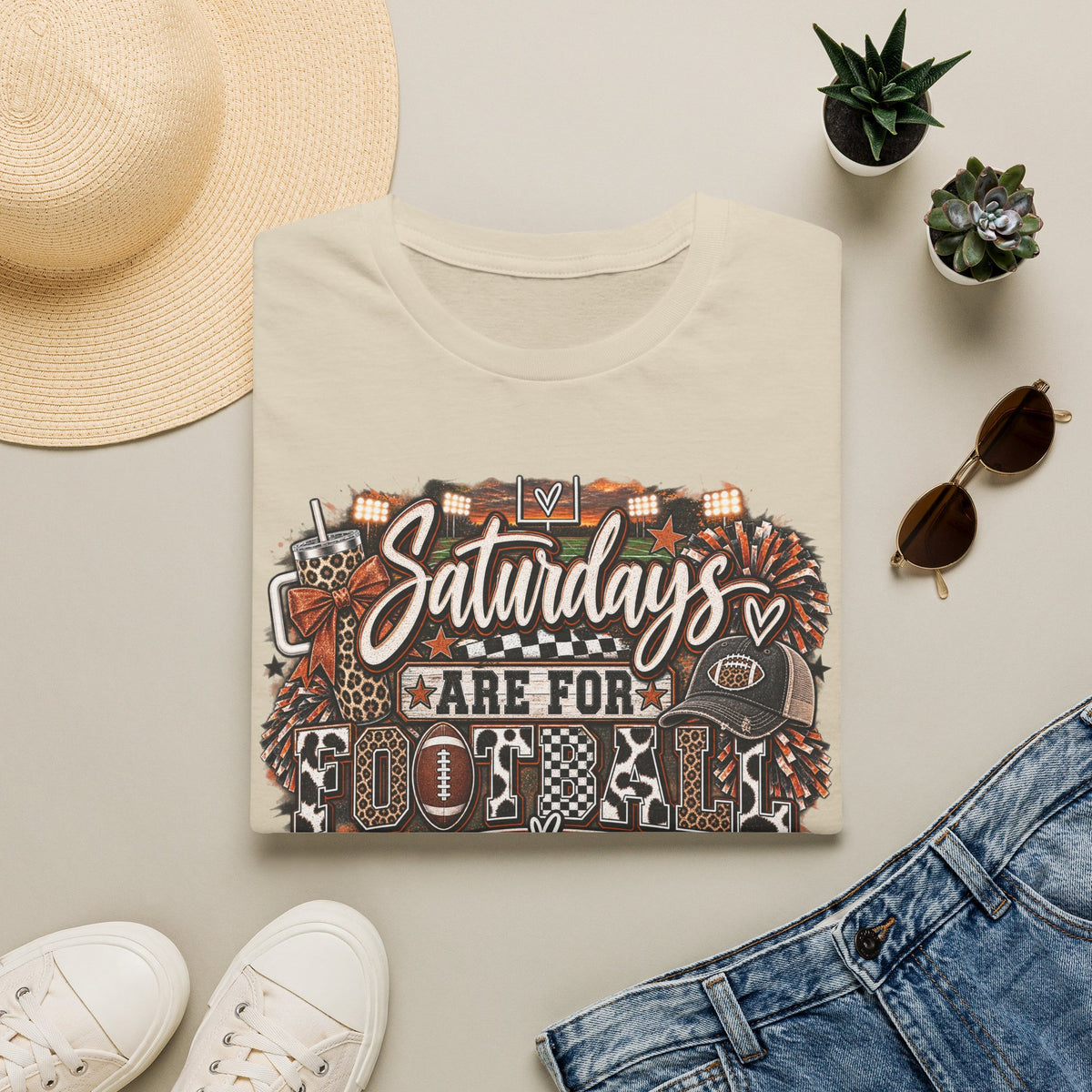 Saturdays Are for Football T-Shirt | Vintage College Game Day Tee