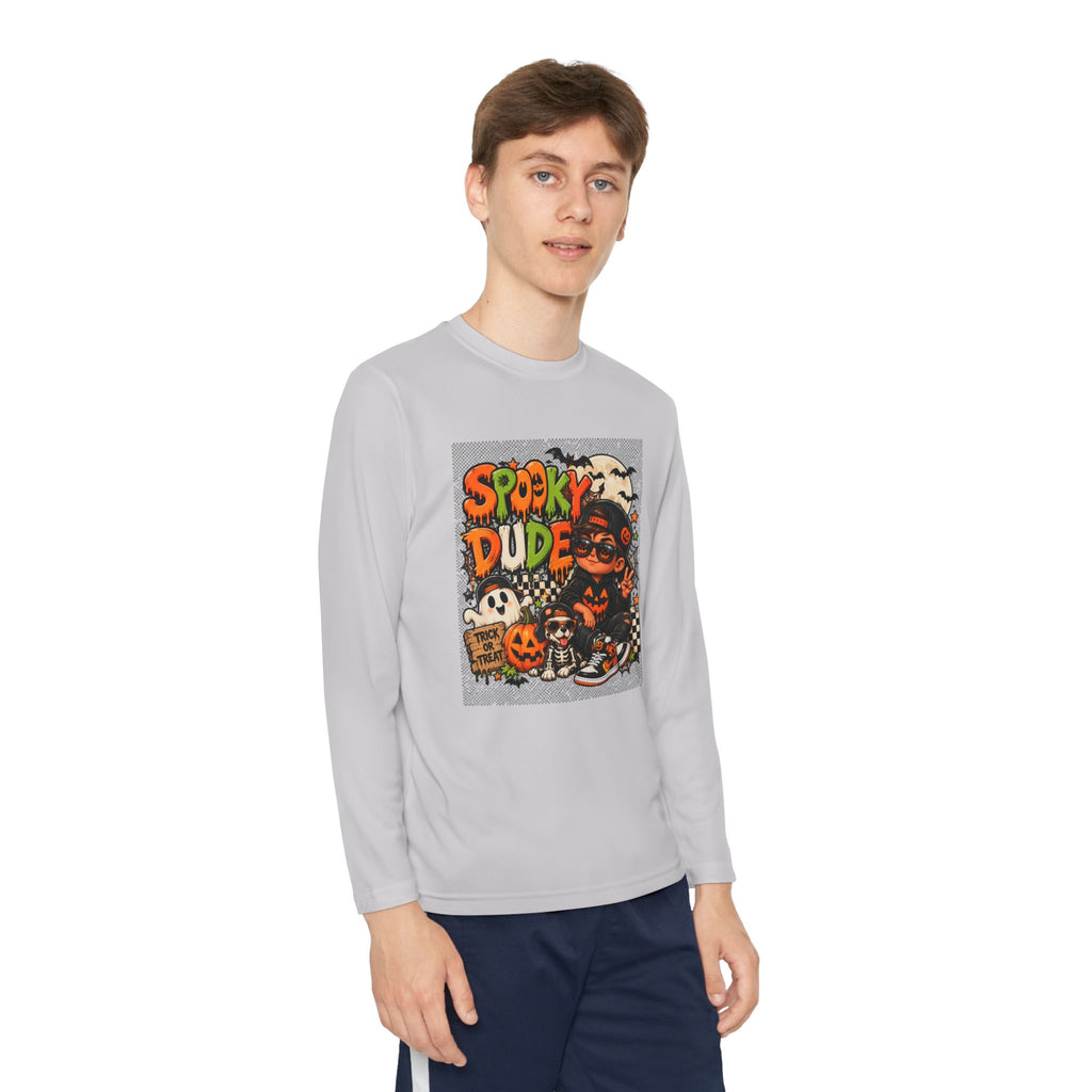 Spooky Dude Kids Halloween Shirt | Cool Boys Ghost & Pumpkin Tee | Trendy Toddler Halloween Shirt | Trick or Treat Graphic Tee