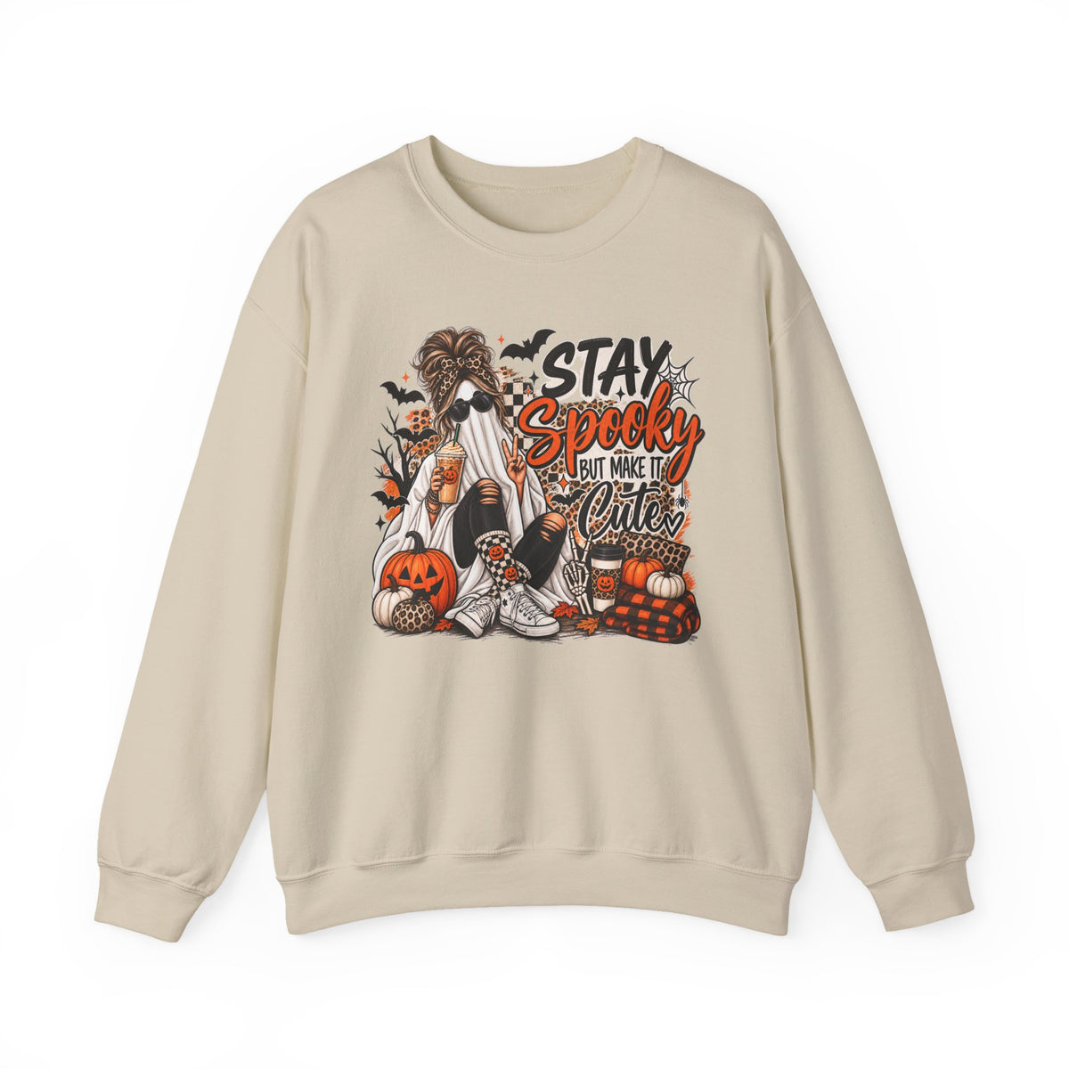 Stay Spooky But Make It Cute Graphic Tee | Cute Halloween Shirt | Funny Fall T-Shirt | Spooky Season Tee