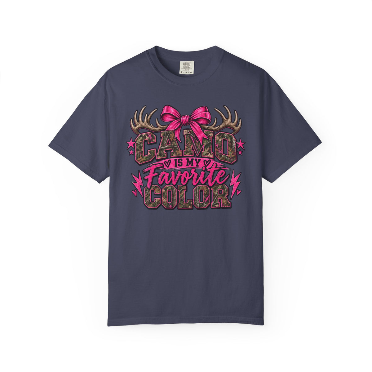 Camo Is My Favorite Color Graphic Tee | Pink Camo Women's Shirt | Hunting Girl T-Shirt | Outdoorsy Country Tee