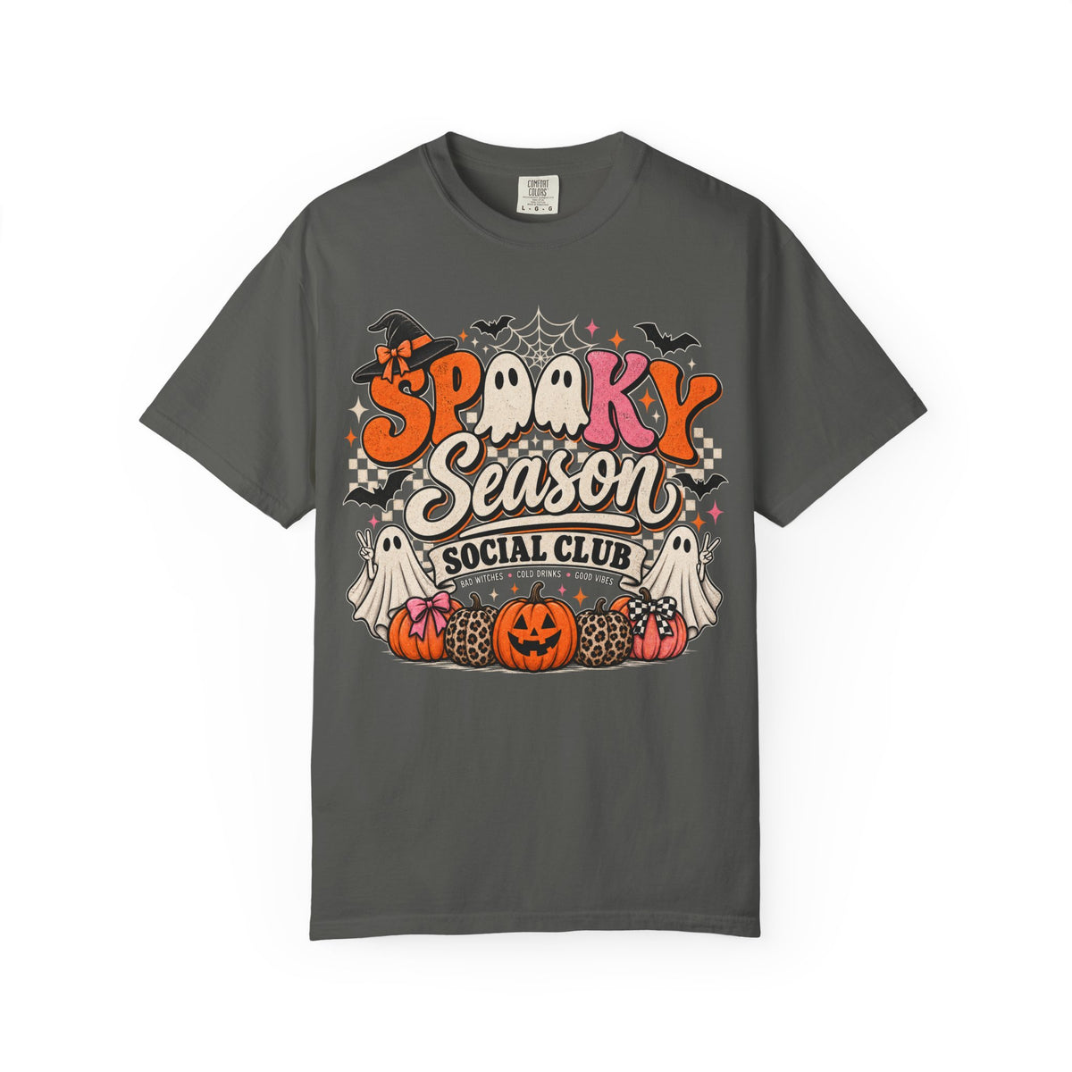 Spooky Season Social Club Graphic Tee | Cute Halloween Shirt | Retro Ghost T-Shirt | Spooky Season Fall Tee