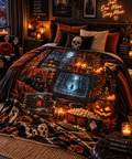 After Midnight™ Sherpa Fleece Blanket | Cozy Spooky Movie Night Halloween Throw | Vintage Horror Fall Blanket