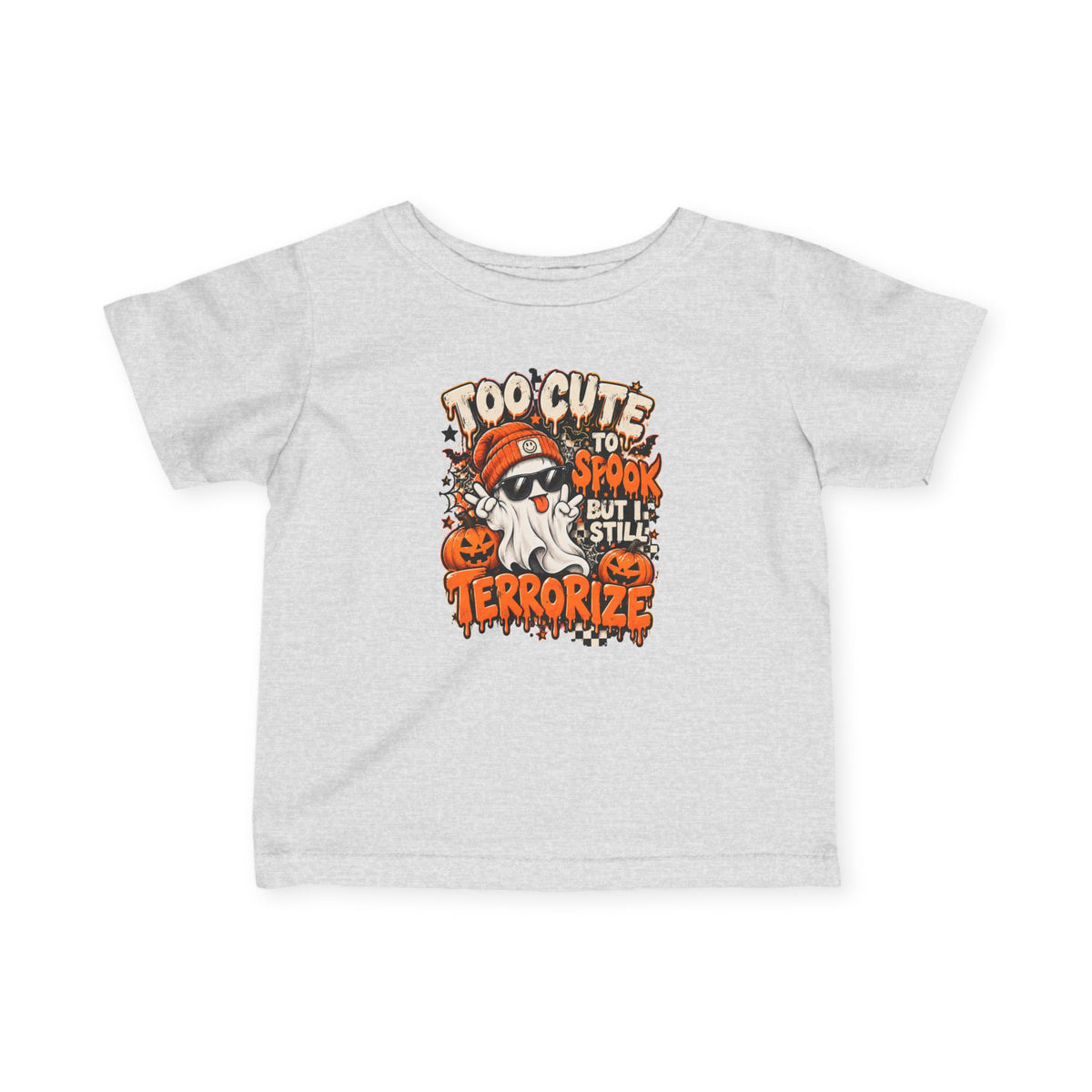 Too Cute to Spook Kids Halloween Shirt | Funny Ghost Graphic Tee | Trendy Spooky Season T-Shirt | Cute Halloween Kids Tee