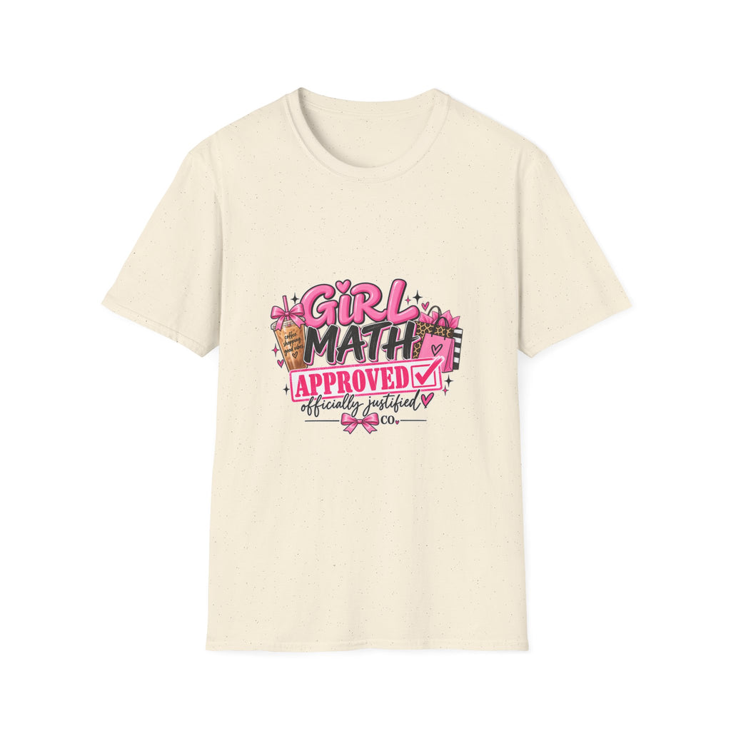 Girl Math Approved Graphic Tee/ Cute Shopping & Coffee T-Shirt