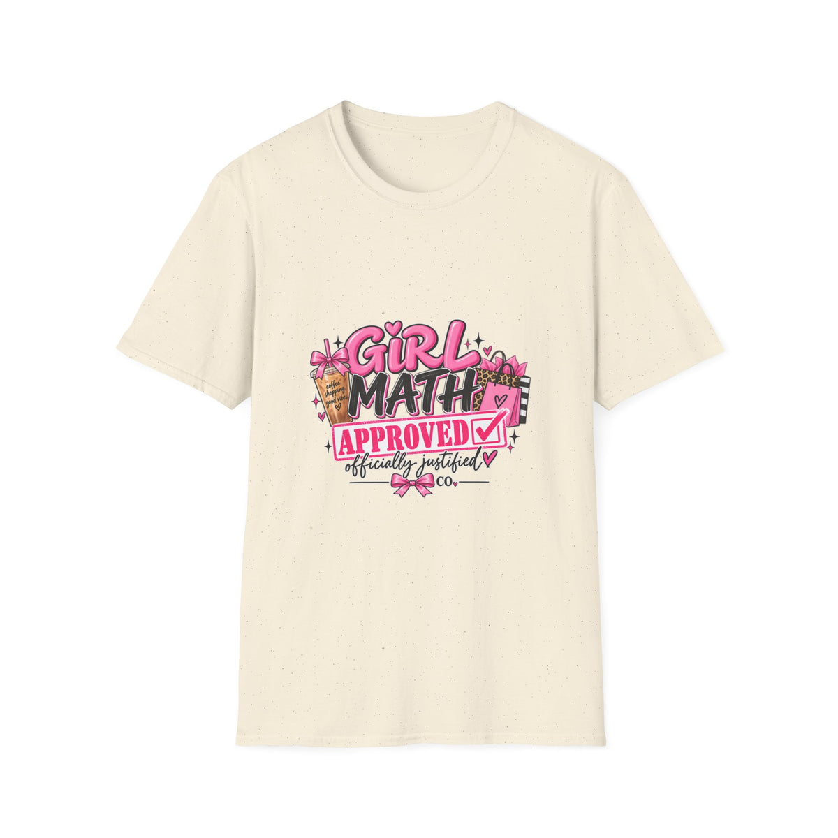 Girl Math Approved Graphic Tee/ Cute Shopping & Coffee T-Shirt