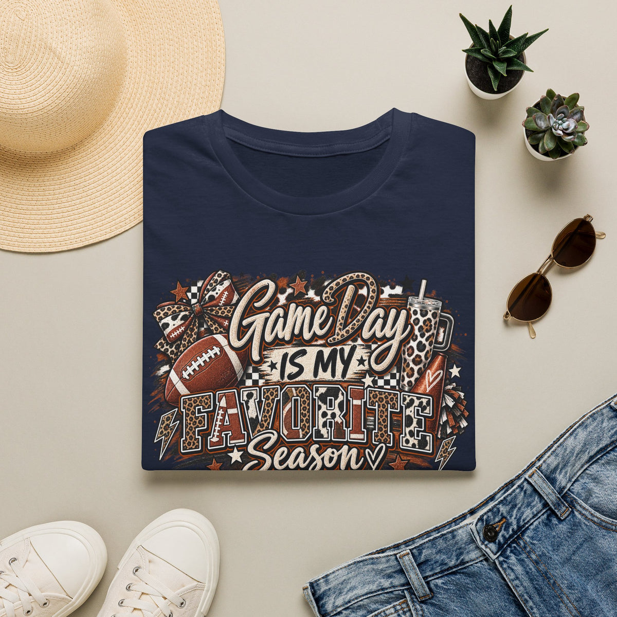 Game Day Is My Favorite Season T-Shirt | Vintage Football Game Day Tee
