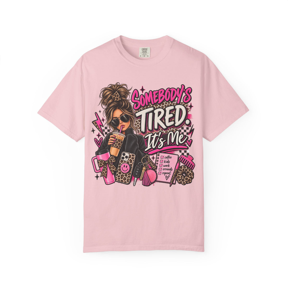 Somebody’s Tired It’s Me Graphic Tee | Funny Mom Shirt | Tired Mom Life T-Shirt | Sassy Mom Tee