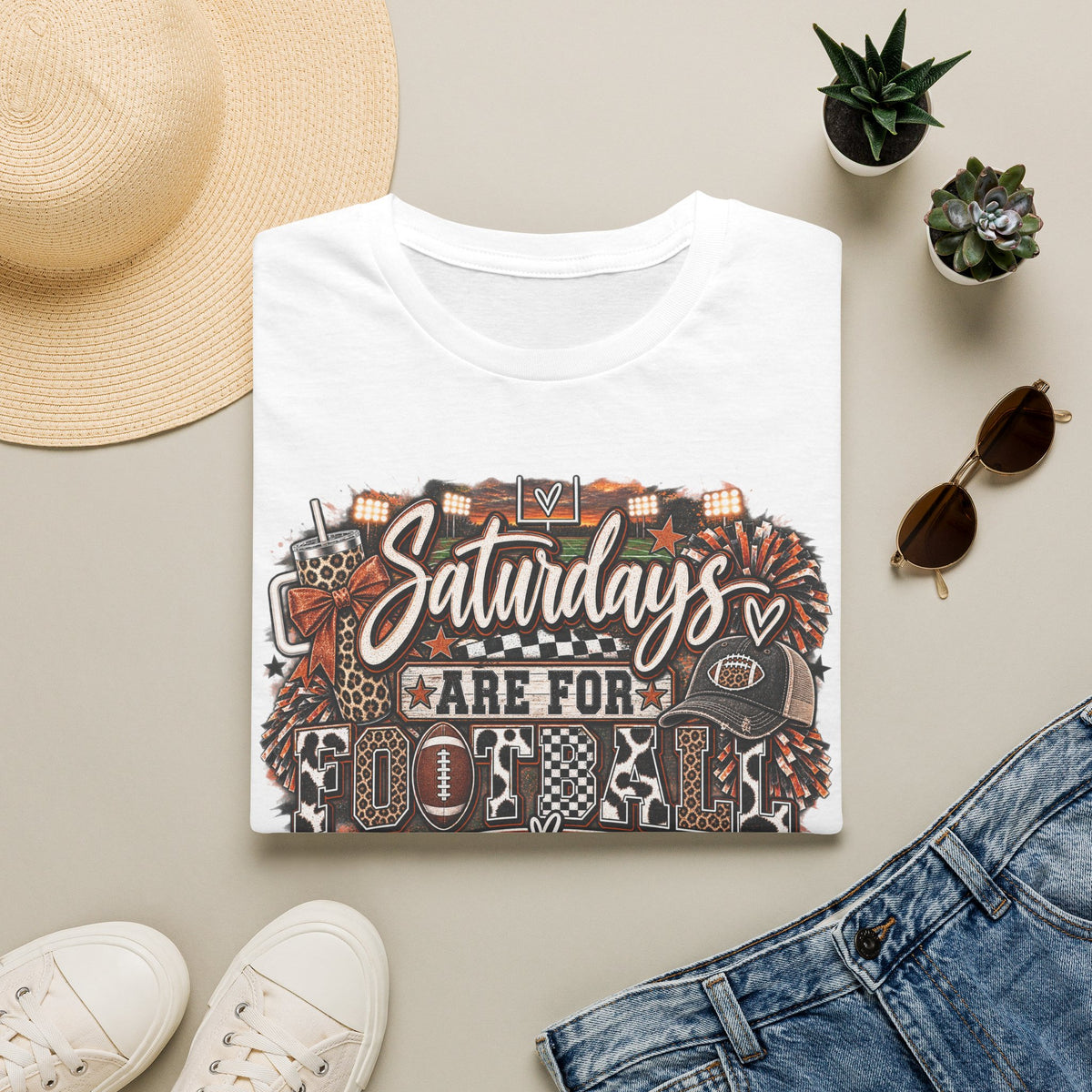 Saturdays Are for Football T-Shirt | Vintage College Game Day Tee