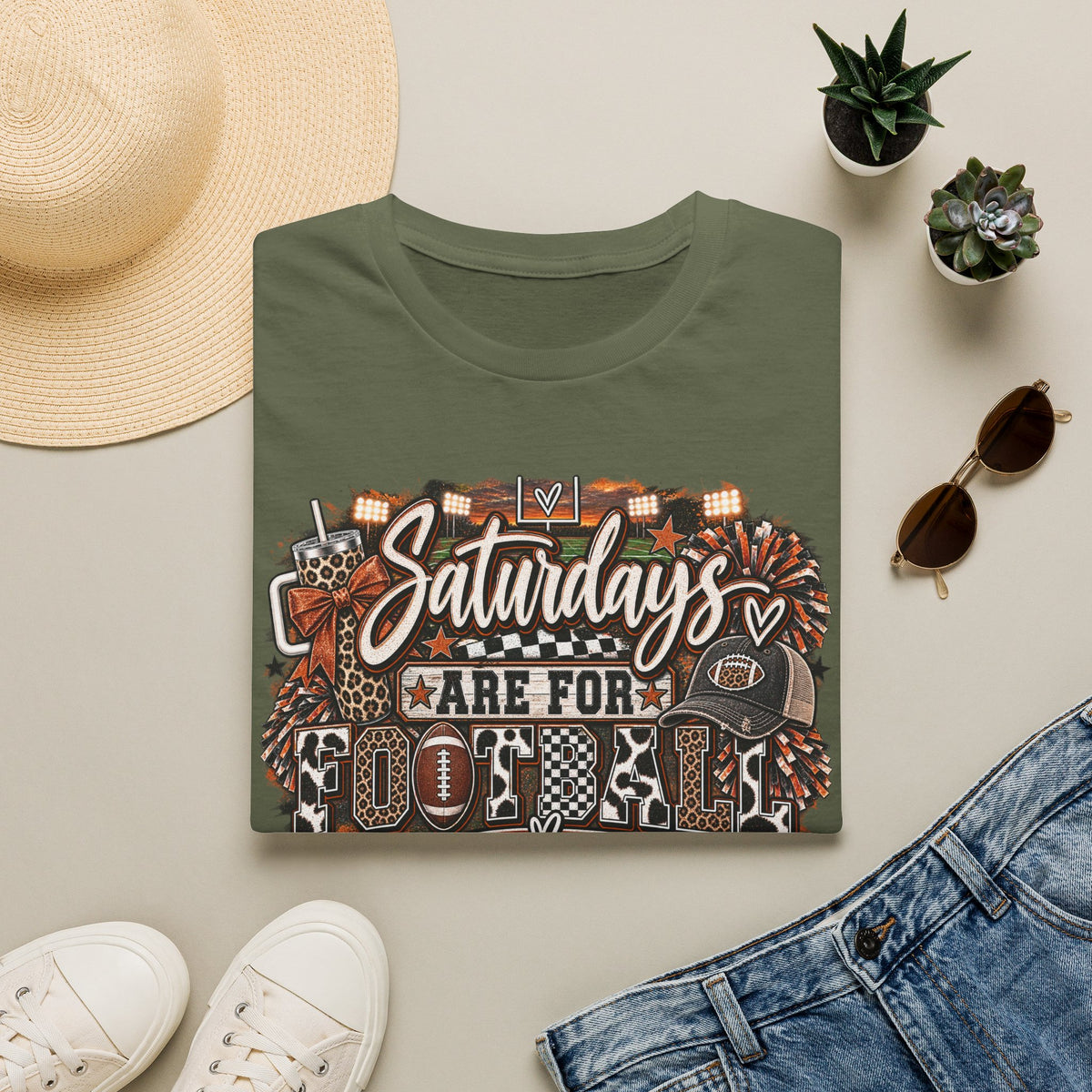 Saturdays Are for Football T-Shirt | Vintage College Game Day Tee