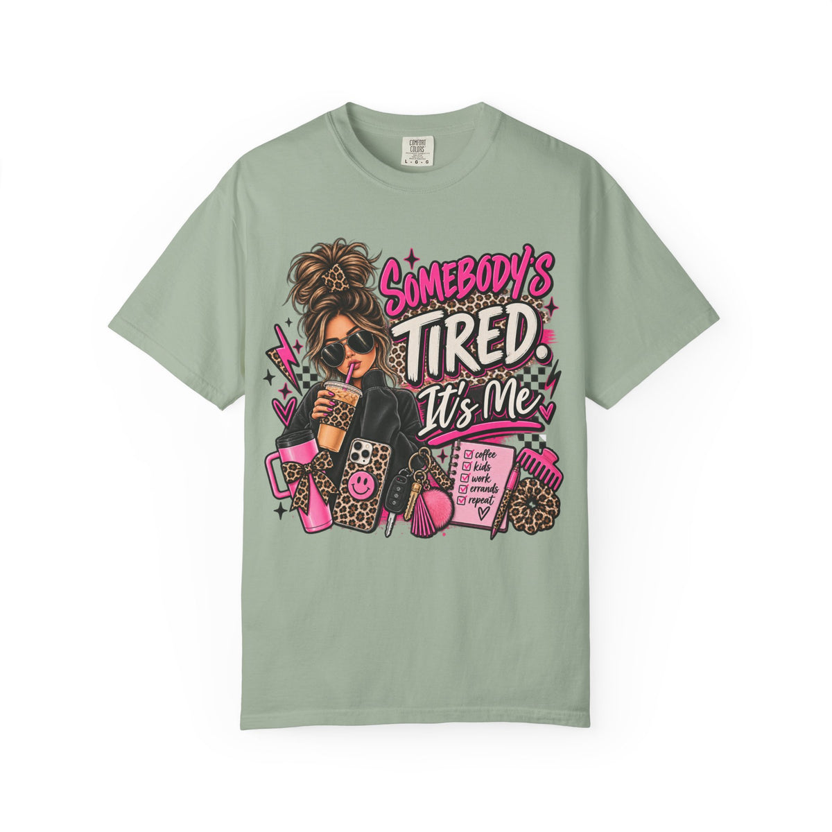Somebody’s Tired It’s Me Graphic Tee | Funny Mom Shirt | Tired Mom Life T-Shirt | Sassy Mom Tee