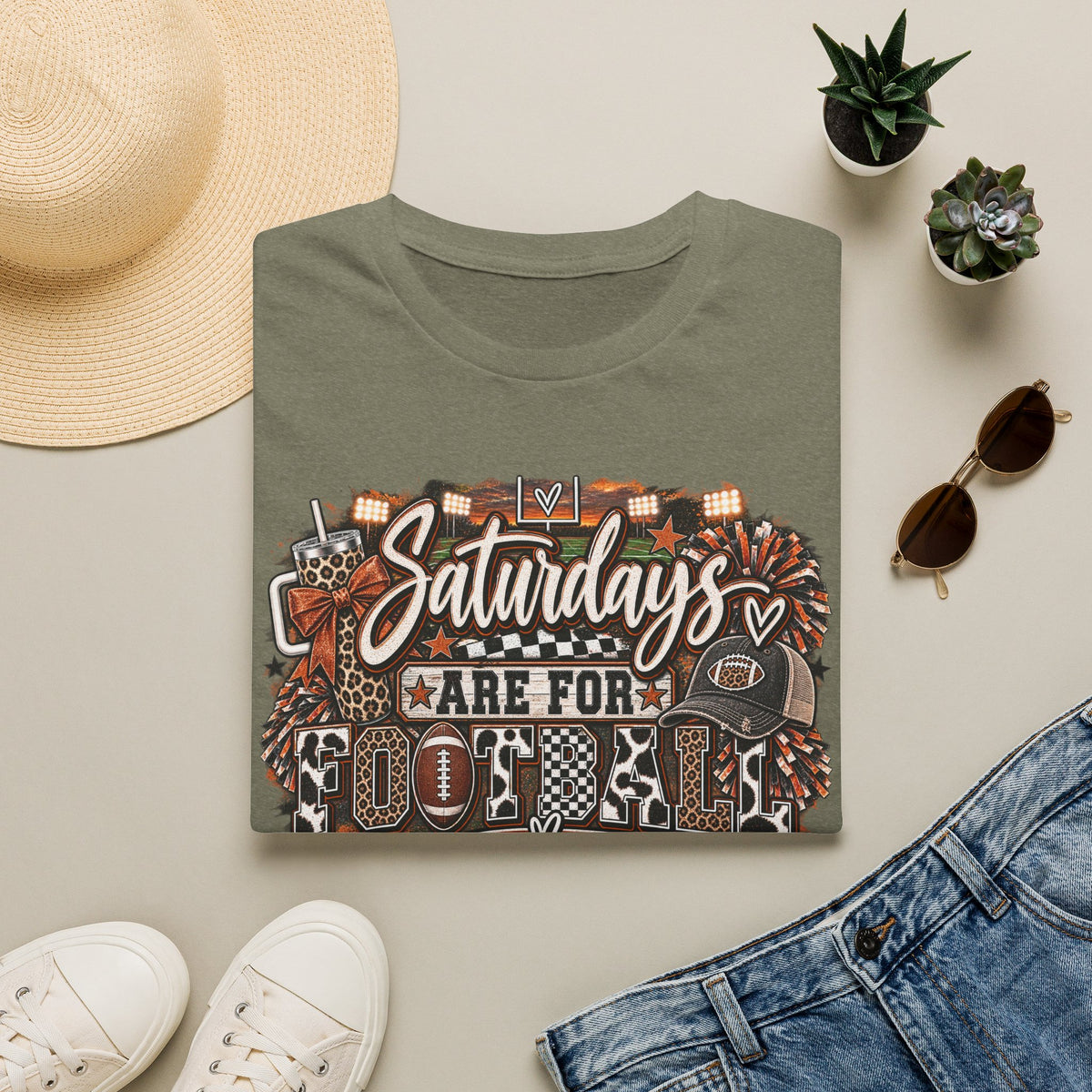 Saturdays Are for Football T-Shirt | Vintage College Game Day Tee