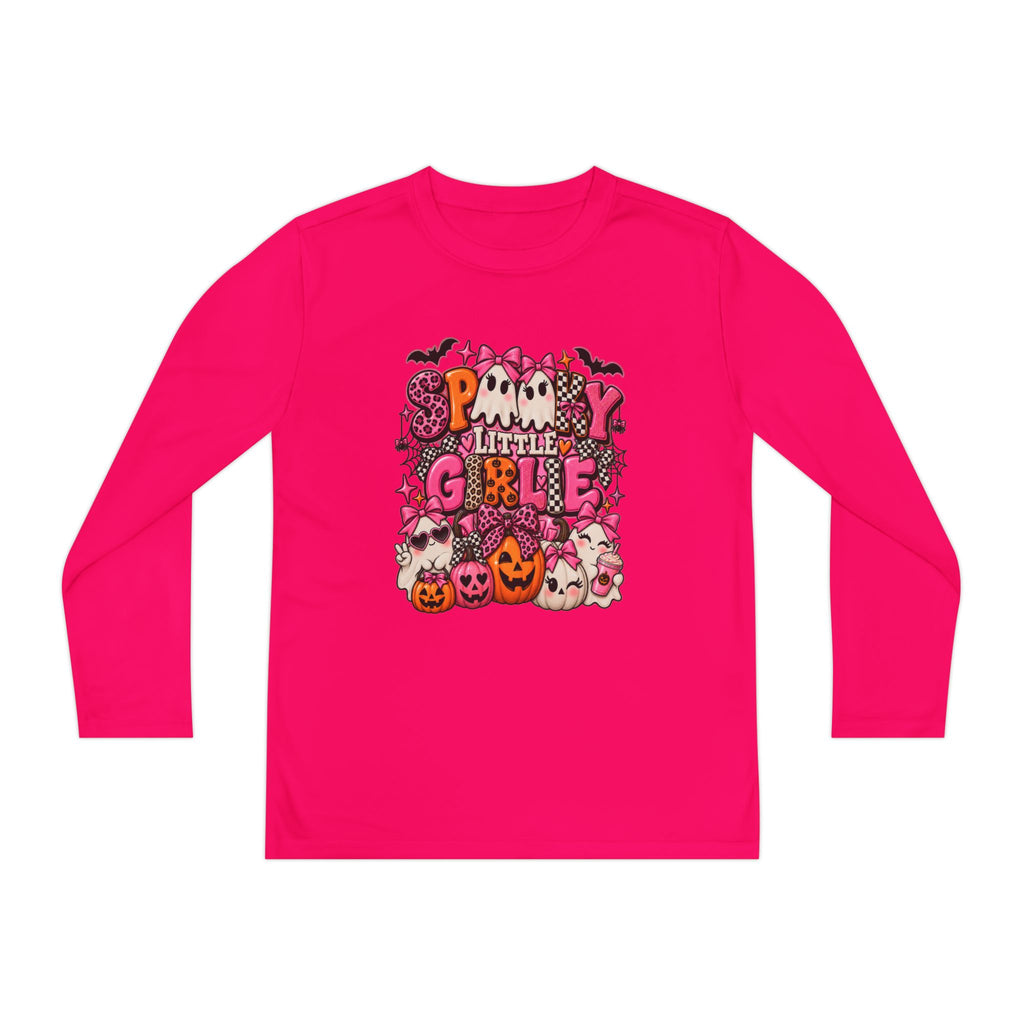 Spooky Little Girlie Halloween Shirt | Pink Ghost & Bow Kids Tee | Girly Halloween Toddler Shirt | Cute Pumpkin Spooky Season Tee