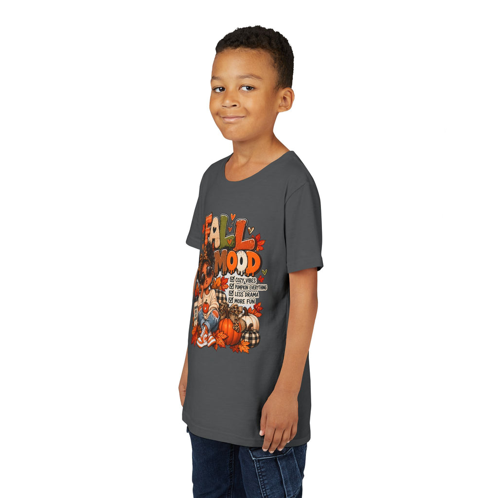 Fall Mood Kids tee | Cute Pumpkin Fall Shirt for Girls | Cozy Autumn Graphic shirt | Pumpkin Spice Kids tee
