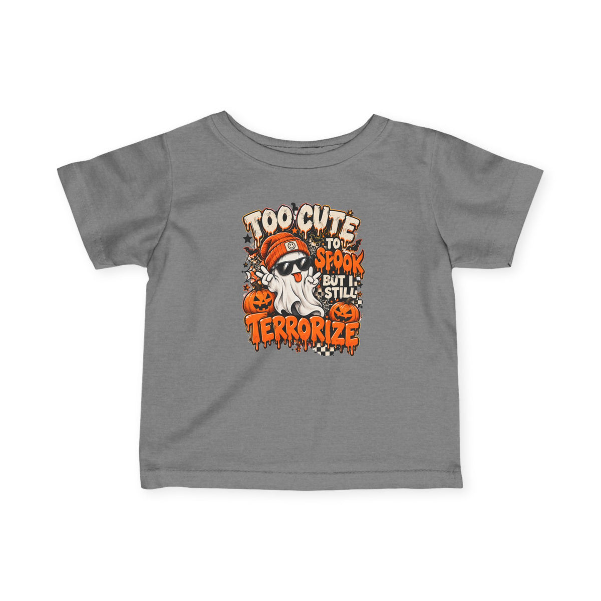 Too Cute to Spook Kids Halloween Shirt | Funny Ghost Graphic Tee | Trendy Spooky Season T-Shirt | Cute Halloween Kids Tee