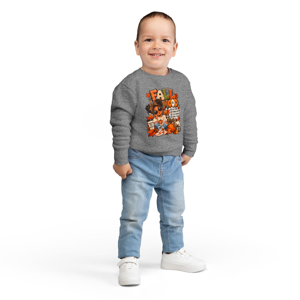 Fall Mood Kids Hoodie | Cute Pumpkin Fall Sweatshirt for Girls | Cozy Autumn Graphic Hoodie | Pumpkin Spice Kids Hoodie