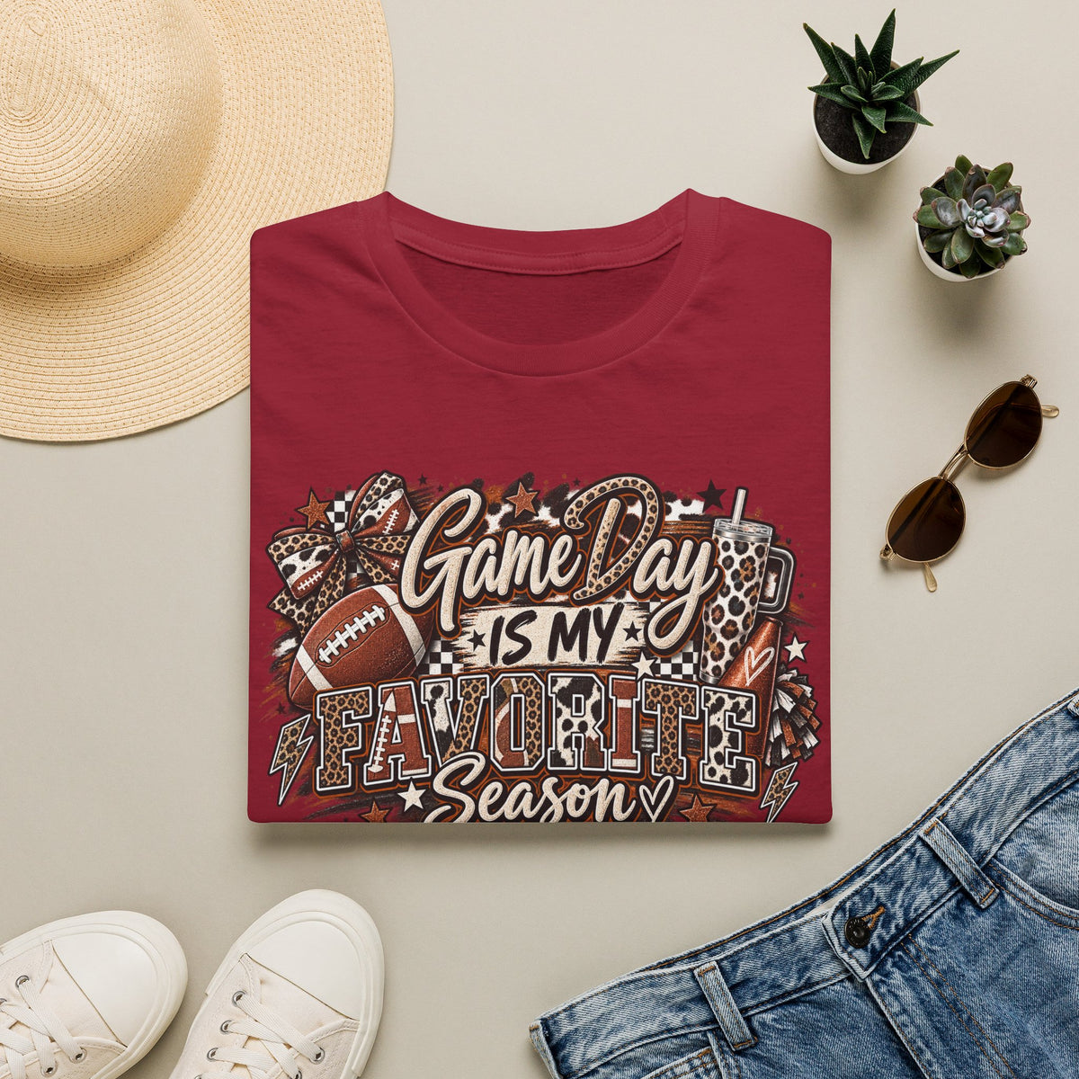 Game Day Is My Favorite Season T-Shirt | Vintage Football Game Day Tee