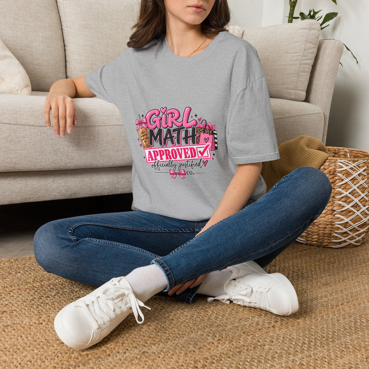 Girl Math Approved Graphic Tee/ Cute Shopping & Coffee T-Shirt
