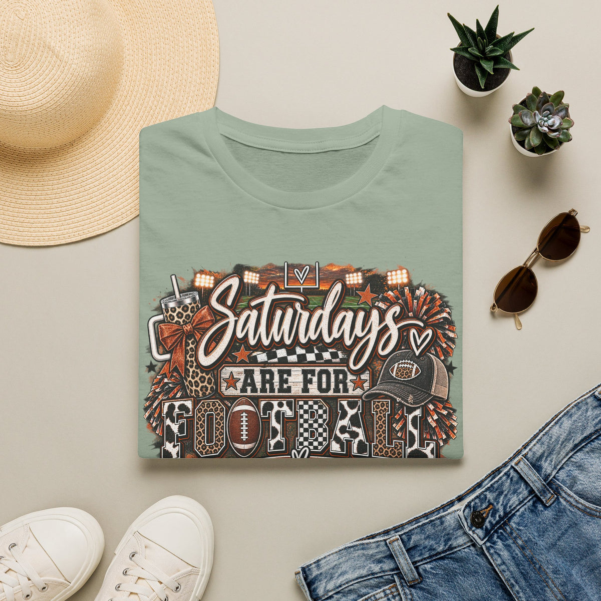 Saturdays Are for Football T-Shirt | Vintage College Game Day Tee