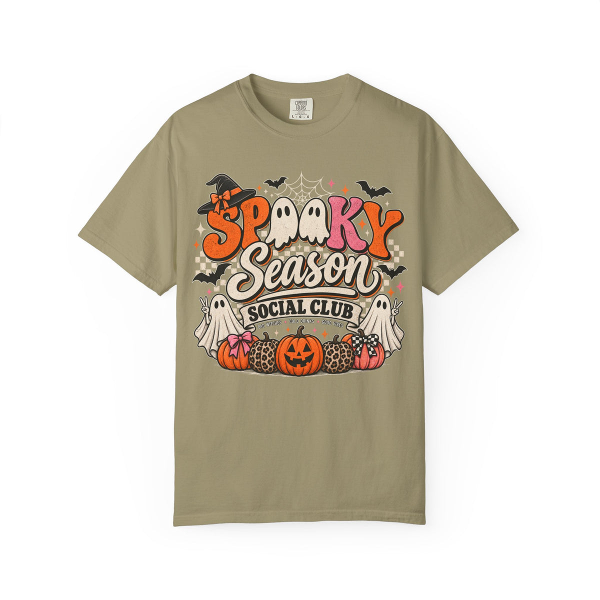 Spooky Season Social Club Graphic Tee | Cute Halloween Shirt | Retro Ghost T-Shirt | Spooky Season Fall Tee